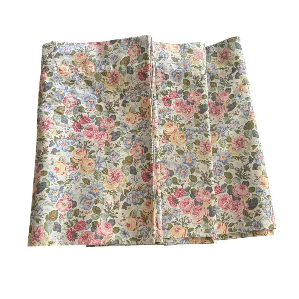 Laura Ashley Sycamore Quartet Pink Floral Window Blouson Valances Set 3 15x86